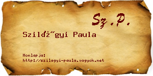 Szilágyi Paula névjegykártya